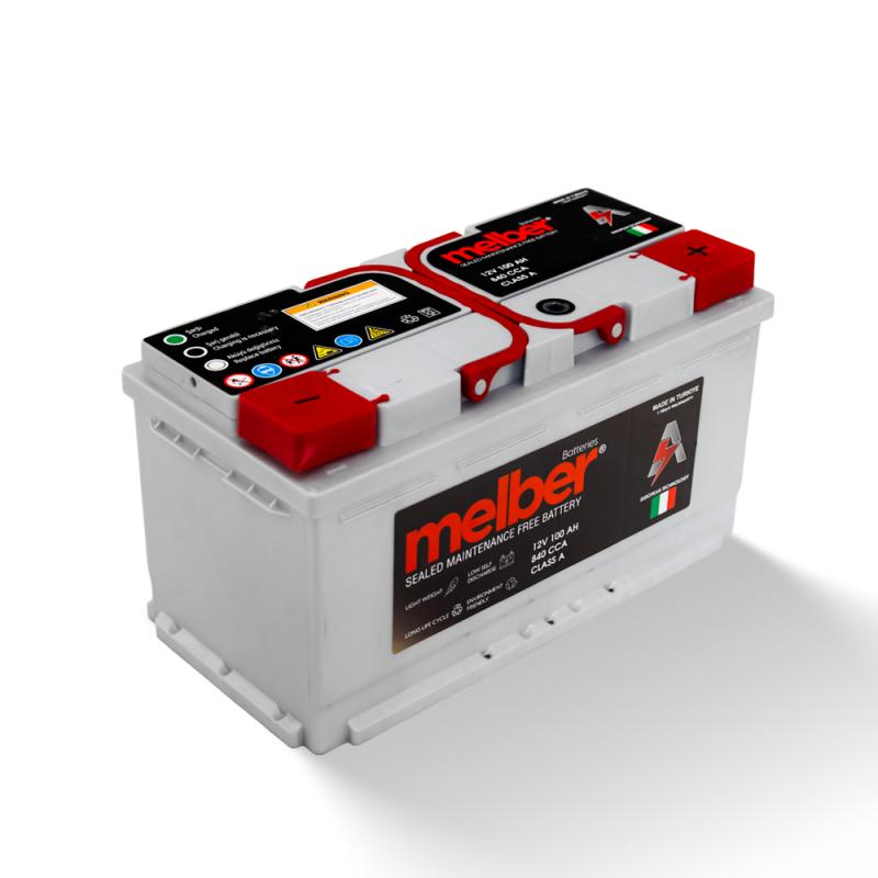 بطارية ملبر معكوسه صباع تخين تركي DIN/100L 12(V) 100(AH) 840(CCA)