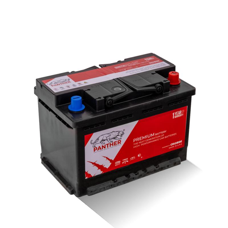 بطارية بانثر معكوسه صباع تخين مصري DIN/74L 12(V) 74(AH) 600(CCA)