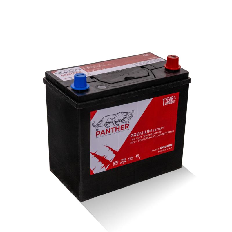 بطارية بانثر معكوسه صباع رفيع مصري NS/60L 12(V) 45(AH) 360(CCA)