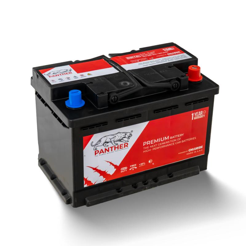 بطارية بانثر عدله صباع تخين مصري N/90R 12(V) 90(AH) 720(CCA)