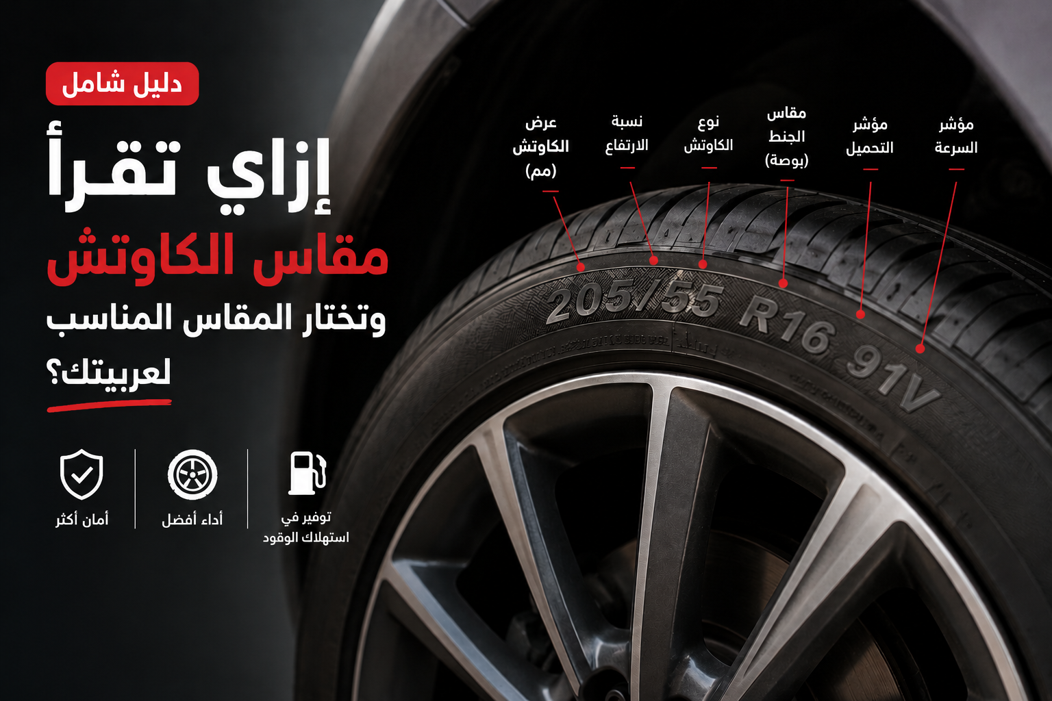 إزاي تقرأ مقاس الكاوتش وتختار المقاس المناسب لعربيتك؟
