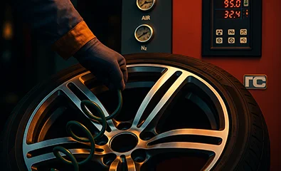 تزويد الإطارات بالنيتروجين